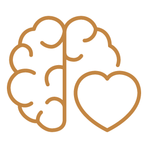 Icon mit Herz und Gehirn für die Kategorie 'Kinder und Jugendliche' in der Verhaltenstherapie für alle Altersgruppen in WIen